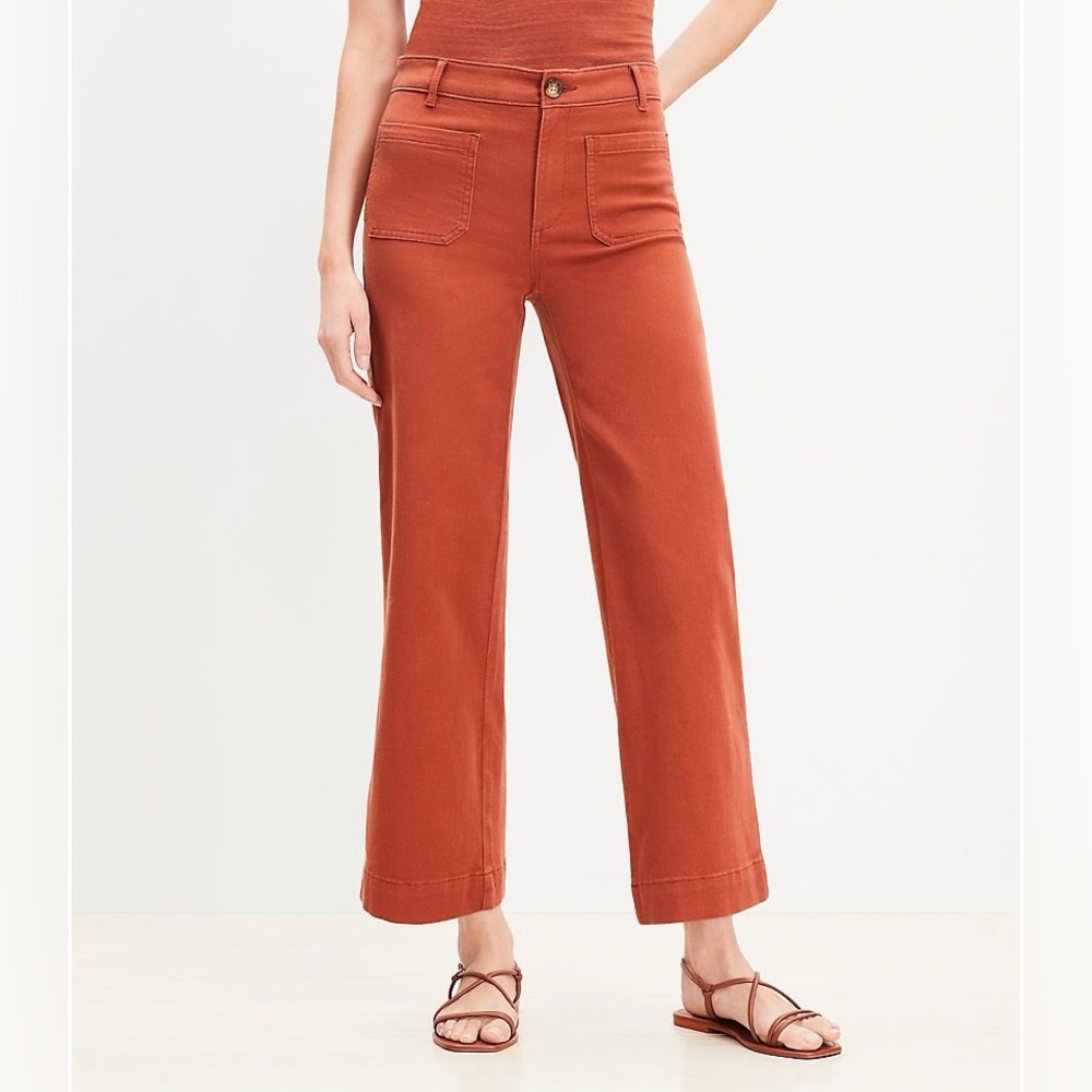 LOFT Wide Leg Crop Pants